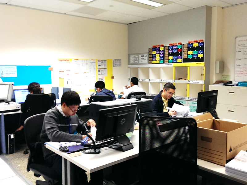 Gainfully employed…E2C-trained clients happily working away at UOB Scan Hub